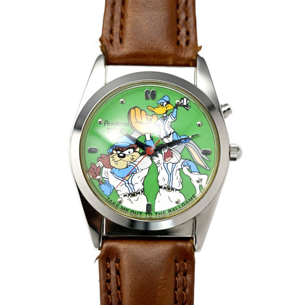 Armitron Take Me Out To The Ball Game Vintage 37mm Baseball Bugs Bunny